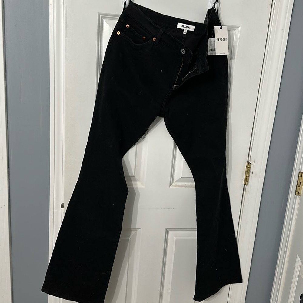 Re/Done black bootcut jeans, size 31